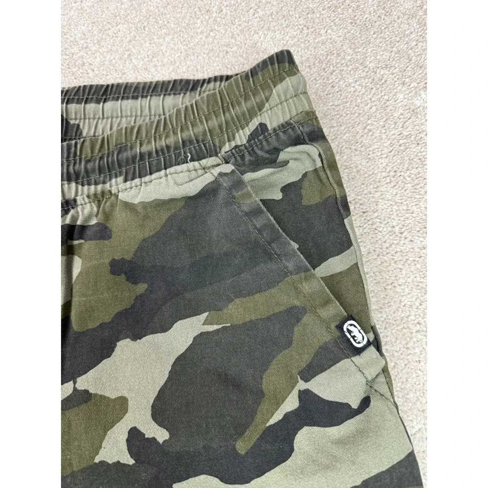 Ecko Unltd. Pants Men's XL Green Military Camo Jogger Gorpcore Streetwear Cargo